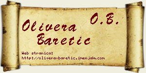 Olivera Baretić vizit kartica